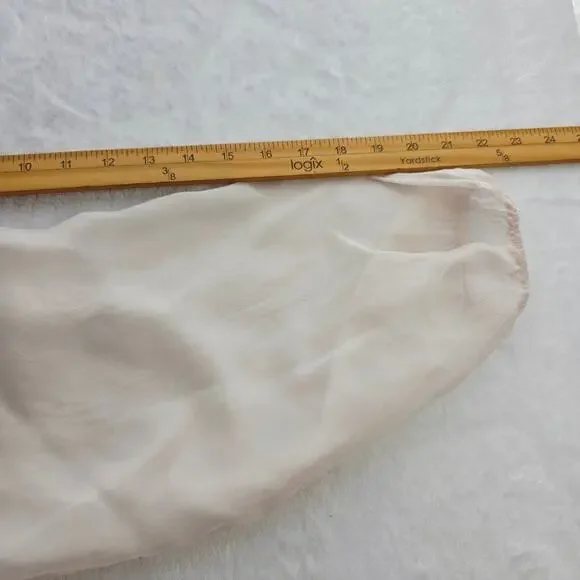 Angela Italy Silk Blouse Large Pink Embroidered Boho Peasant Cottage Coquette - Picture 14 of 16